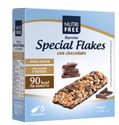 NUTRIFREE BARRETTE SPECIAL FLAKES CIOCCOLATO 24,8 G X 5 - goldeneffe.it