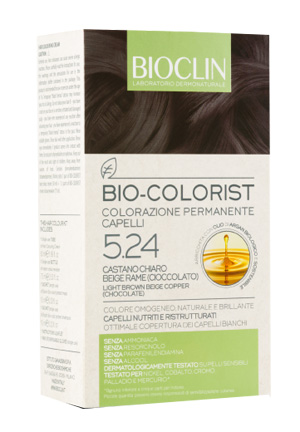 BIOCLIN BIO COLORIST 5,24 CASTANO CHIARO BEIGE RAME CIOCCOLATO - goldeneffe.it