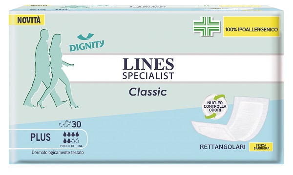 PANNOLONE LINES SPECIALIST CLASSIC RETTANGOLARE SENZA BARRIERA CONTROL 30 PEZZI - goldeneffe.it