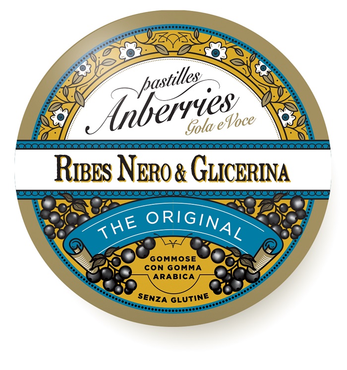 ANBERRIES CLASSICHE RIBES NERO & GLICERINA CARAMELLE 55 G - goldeneffe.it
