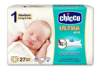 CHICCO PANNOLINO ULTRA CHICCHO NEWBORN 27 X 10 - goldeneffe.it