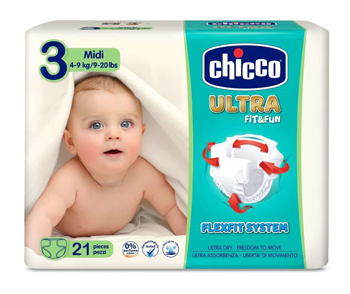 CHICCO PANNOLINO ULTRA CHICCHO MIDI 21 X 10 - goldeneffe.it