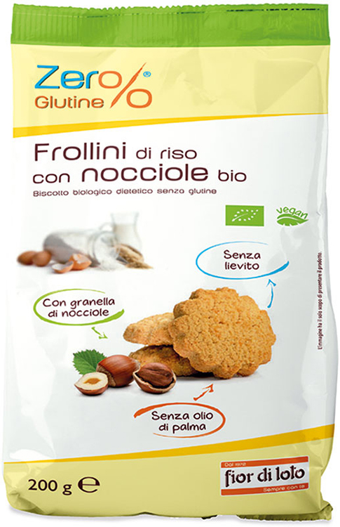 ZER%GLUTINE FROLLINI DI RISO CON NOCCIOLE SENZA GLUTINE 200 G - goldeneffe.it