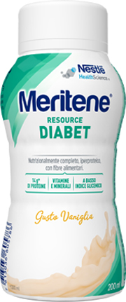MERITENE RESOURCE DIABET VANIGLIA ALIMENTO IPERPROTEICO 28 VITAMINE E MINERALI 200 ML - goldeneffe.it