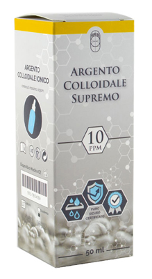 ARGENTO COLLOIDALE SUPREMO 10PPM CERTIFICATO CON CONTAGOCCE 50 ML - goldeneffe.it