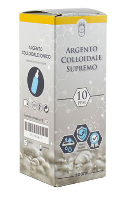 ARGENTO COLLOIDALE SUPREMO 10PPM CERTIFICATO CON CONTAGOCCE 100 ML - goldeneffe.it