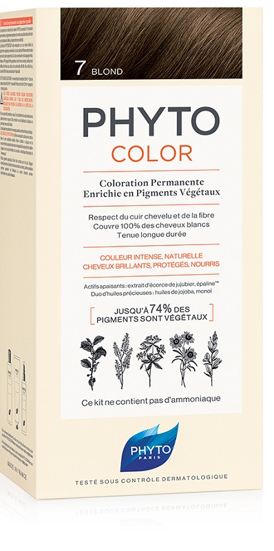 PHYTOCOLOR 7 BIONDO 1 LATTE + 1 CREMA + 1 MASCHERA + 1 PAIO DI GUANTI - goldeneffe.it