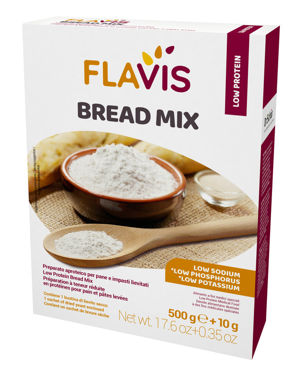 FLAVIS BREAD MIX PREPARATO PER PANE E IMPASTI LIEVITATI APROTEICI 500 G - goldeneffe.it