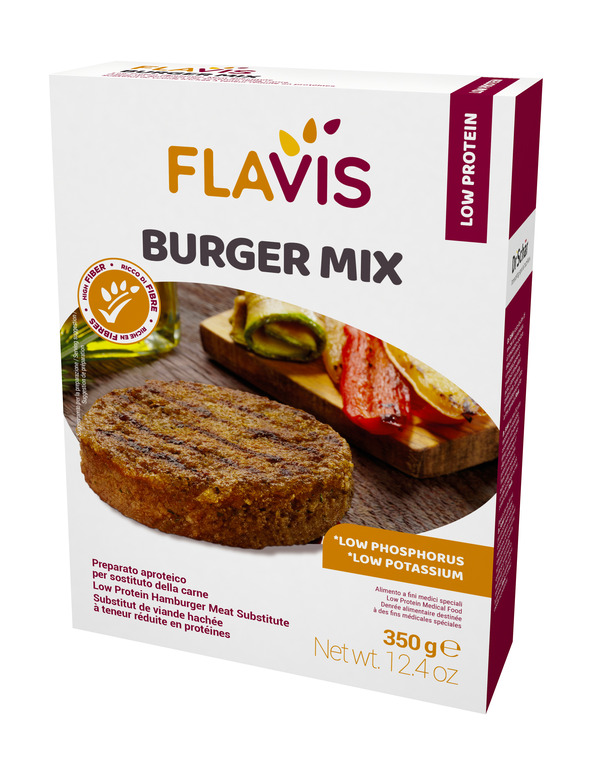 FLAVIS BURGER MIX PREPARATO APROTEICO PER SOSTITUTO DELLA CARNE 350 G - goldeneffe.it
