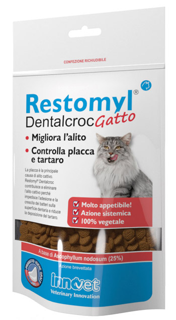 RESTOMYL DENTALCROC GATTO BUSTA 60 G - goldeneffe.it