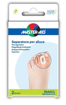 SEPARATORE DITA IN GEL MASTER-AID FOOTCARE PER ALLUCE SMALL 2 PEZZI D1 - goldeneffe.it