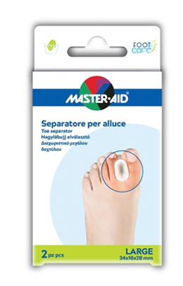 SEPARATORE DITA IN GEL MASTER-AID FOOTCARE PER ALLUCE LARGE 2 PEZZI D2 - goldeneffe.it
