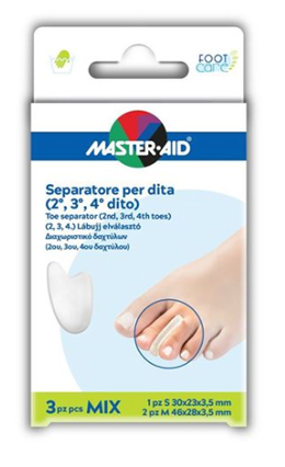SEPARATORE DITA IN GEL MASTER-AID FOOTCARE MIX 1 SMALL + 2 MEDIUM C9 - goldeneffe.it