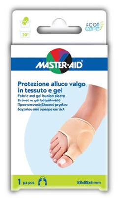 PROTEZIONE IN GEL E TESSUTO MASTER-AID FOOTCARE PER ALLUCE VALGO 1 PEZZO D5 - goldeneffe.it
