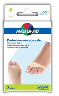 PROTEZIONE IN GEL E TESSUTO MASTER-AID FOOTCARE PER METATARSO LARGE 2 PEZZI G3 - goldeneffe.it