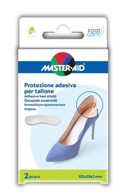 PROTEZIONE ADESIVA MASTER-AID FOOTCARE TRASPARENTE TALLONE 2 PEZZI A4 - goldeneffe.it