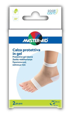 CALZA CON PROTEZIONE MASTER-AID FOOTCARE IDRATANTE IN GEL/TESSUTO PER TALLONI 2 PEZZI F1 - goldeneffe.it