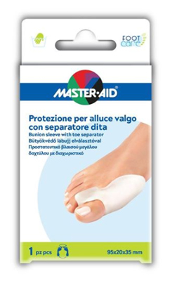 PROTEZIONE MASTER-AID FOOTCARE PER ALLUCE VALGO CON SEPARATORE DITA INTEGRATO 1 PEZZO D9 - goldeneffe.it
