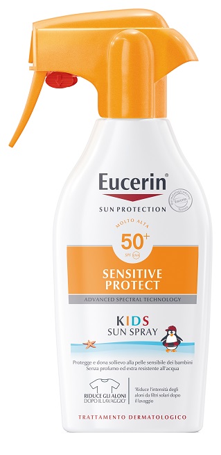 EUCERIN SUN PROTECTION SPF 50+ SENSITIVE PROTECT KIDS SUN SPRAY 300 ML - goldeneffe.it