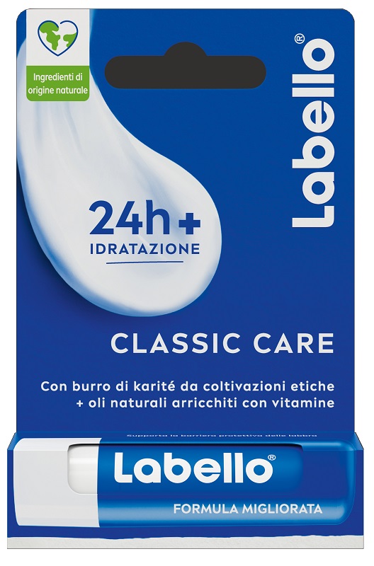 LABELLO CLASSIC CARE STICK 24H IDRATAZIONE FONDENTE SULLE LABBRA 5,5 ML - goldeneffe.it