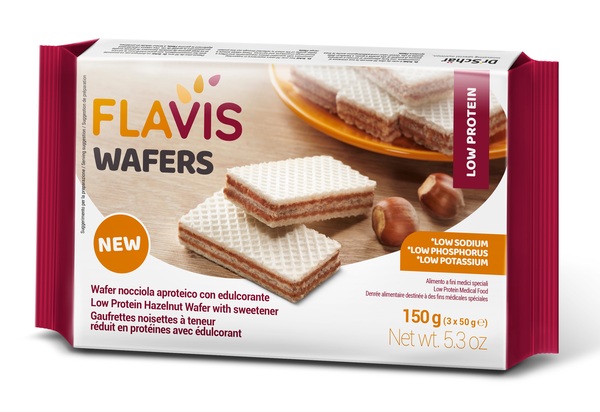 FLAVIS WAFERS NOCCIOLA APROTEICO 3 PORZIONI DA 50 G - goldeneffe.it