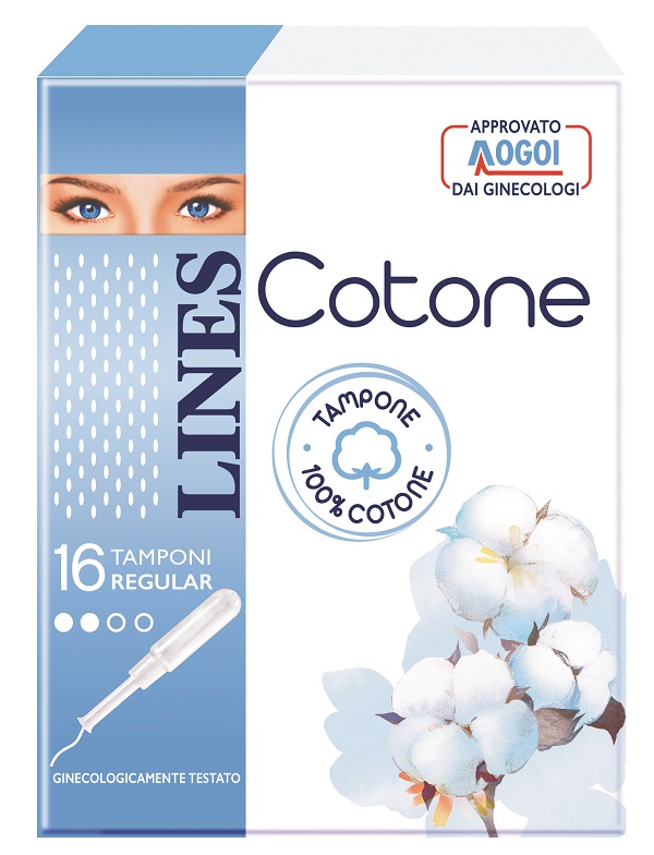 LINES COTONE TAMPONE REGULAR 16 PEZZI - goldeneffe.it