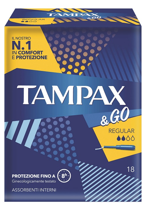 TAMPAX &GO REGULAR 18 PEZZI - goldeneffe.it
