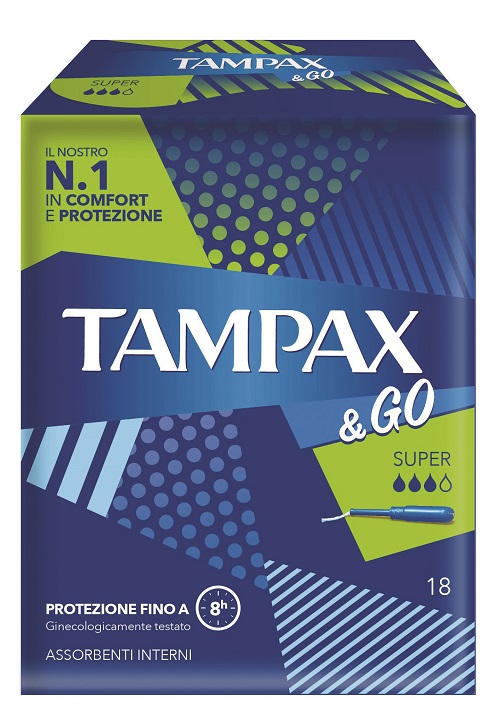 TAMPAX &GO SUPER 18 PEZZI - goldeneffe.it