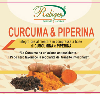 CURCUMA & PIPERINA RUBIGEN 120 COMPRESSE DA 500 MG - goldeneffe.it