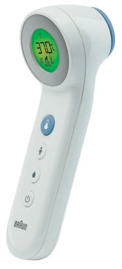TERMOMETRO BRAUN TOUCH + NO TOUCH MODELLO BNT400 3 IN 1 PER MISURAZIONE TEMPERATURA A DISTANZA DELLA FRONTE CIBO E BAGNO - goldeneffe.it