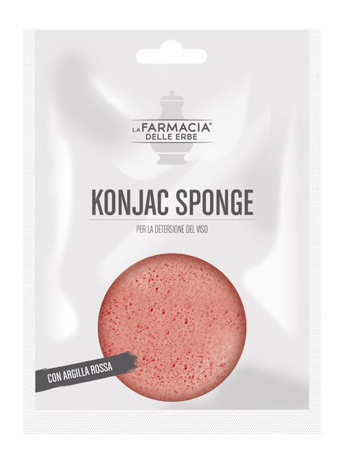 FDE KONJAC SPONGE ARGILLA ROSSA 1 PEZZO - goldeneffe.it