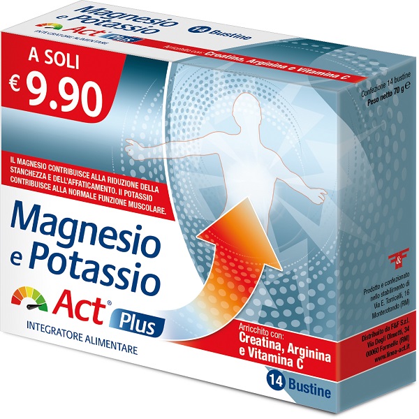 MAGNESIO E POTASSIO ACT PLUS 14 BUSTINE - goldeneffe.it