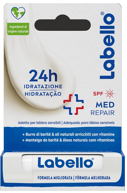 LABELLO MED REPAIR SPF15 24H IDRATAZIONE FONDENTE SULLE LABBRA 5,5 ML - goldeneffe.it