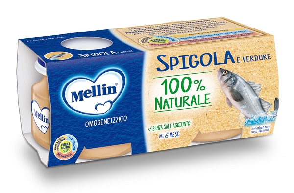 MELLIN OMOGENEIZZATO DI SPIGOLA E VERDURE 4 X 80 G - goldeneffe.it