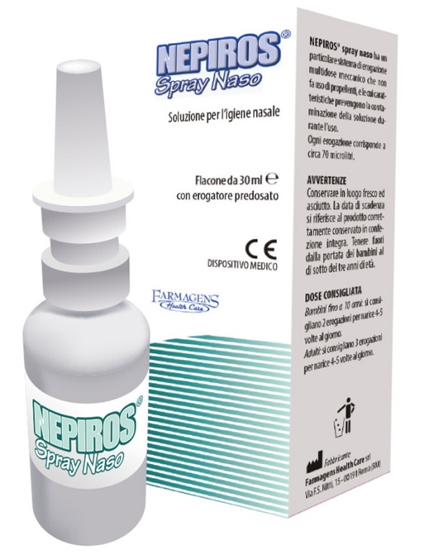 SOLUZIONE PER L'IGIENE NASALE SPRAY NEPIROS 30 ML - goldeneffe.it