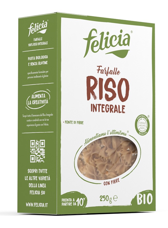FELICIA FARFALLE RISO INTEGRALE 250 G - goldeneffe.it