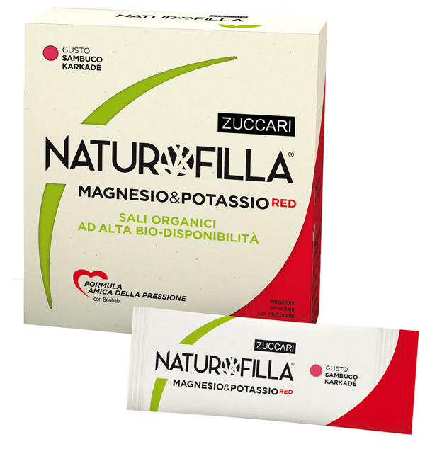 NATUROFILLA MAGNESIO & POTASSIO RED GUSTO SAMBUCO-KARKADE' 14 STICK PACK - goldeneffe.it