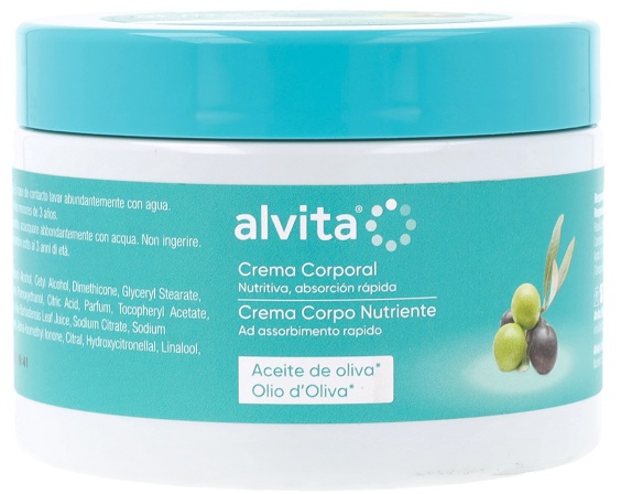 ALVITA CREMA CORPO NUTRIENTE OLIO D'OLIVA 300 ML - goldeneffe.it