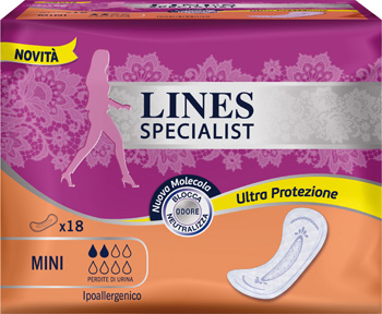 LINES SPECIALIST PANNOLONE MINI FARMA 18 PEZZI - goldeneffe.it