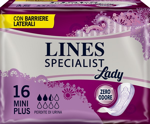 LINES SPECIALIST PANNOLONE MINI PLUS FARMA 16 PEZZI - goldeneffe.it