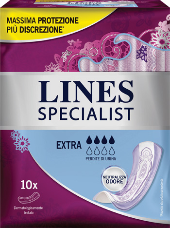 LINES SPECIALIST PANNOLONE EXTRA FARMA 10 PEZZI - goldeneffe.it