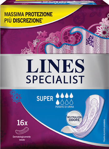LINES SPECIALIST PANNOLONE SUPER FARMA 16 PEZZI - goldeneffe.it