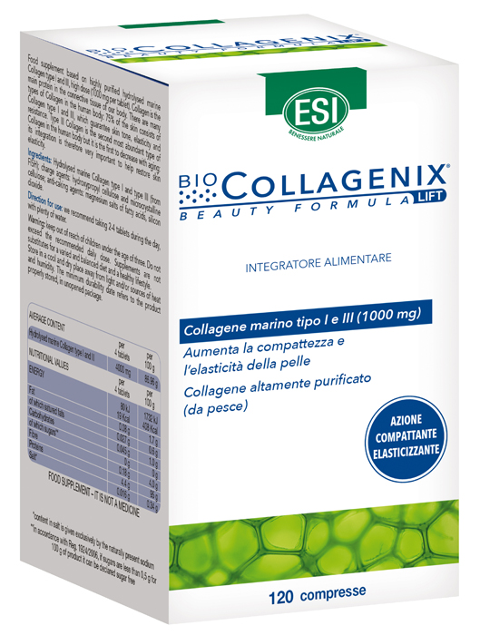 ESI BIOCOLLAGENIX 120 COMPRESSE - goldeneffe.it