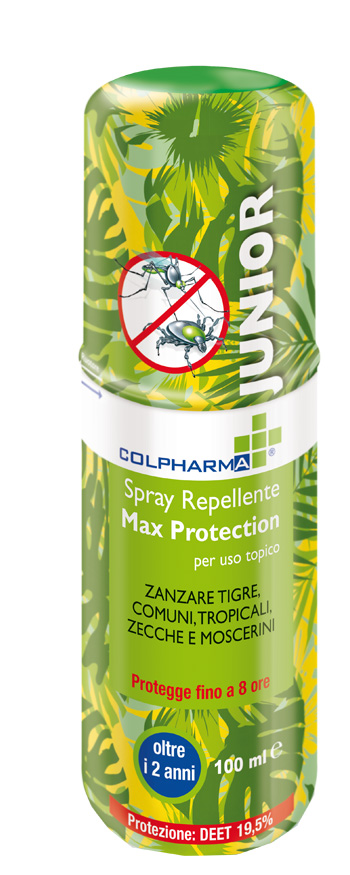 COLPHARMA SPRAY REPELLENTE MAX PROTECTIO JUNIOR DEET 19,50 100 ML - goldeneffe.it