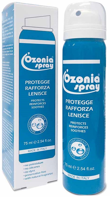 OZONIA SPRAY A BASE DI OLIO OZONIZZATO PER CUTE E MUCOSE ARROSSATE INFIAMMATE DISTROFICHE SENSIBILI 75 ML - goldeneffe.it
