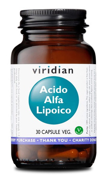 VIRIDIAN ACIDO ALFA LIPOICO 30 CAPSULE VEGETALI - goldeneffe.it