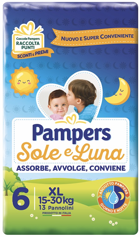 PAMPERS SOLE E LUNA XL 13 PEZZI - goldeneffe.it