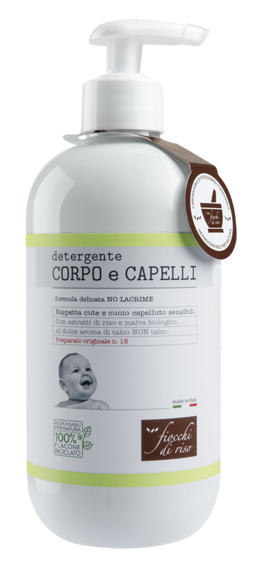FIOCCHI DI RISO DETERGENTE CORPO/CAPELLI TALCO 400 ML - goldeneffe.it
