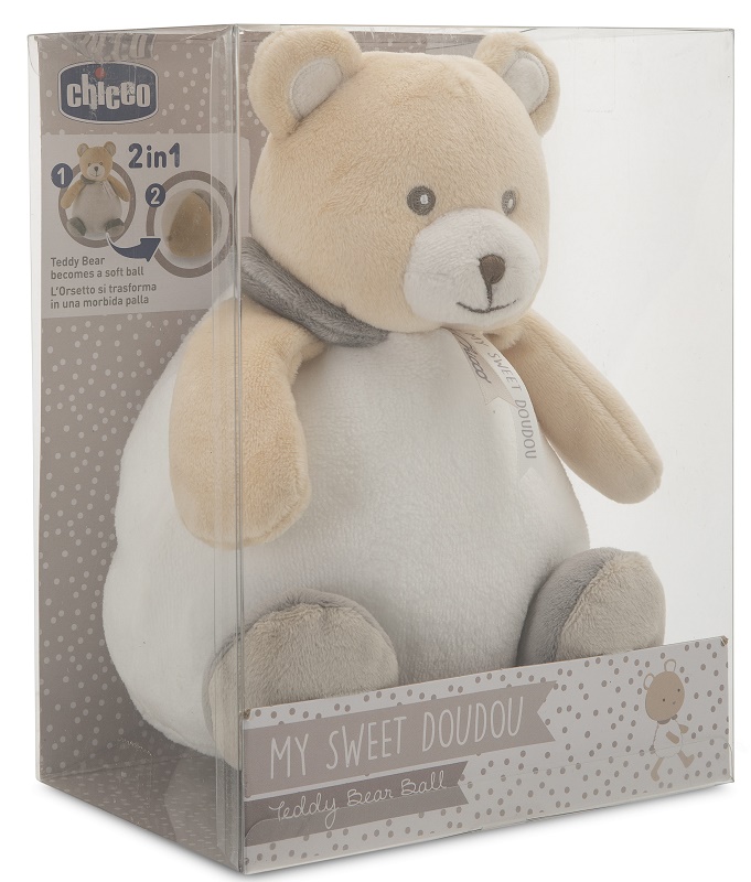 CHICCO MY SWEET DOUDOU TEDDY BEAR BALL 0M+ - goldeneffe.it