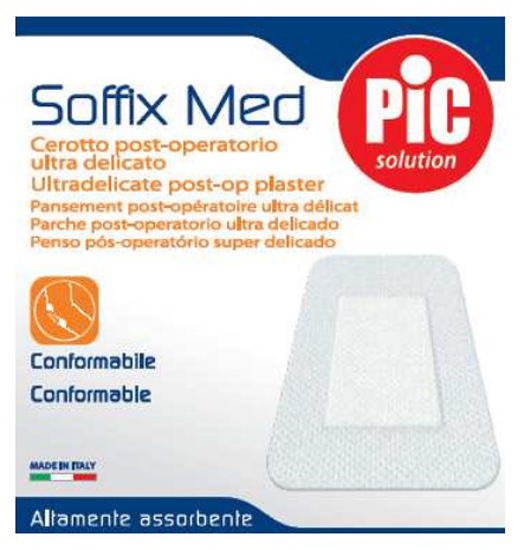 CEROTTO IN TNT ADESIVO 10X8 CM CON COMPRESSA ASSORBENTE 4,5X5,5 CM PIC SOFFIX MED 1 PEZZO - goldeneffe.it
